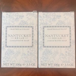 RARE- Crabtree & Evelyn Nantucket Briar Scented Bath Soap 3.5 oz- Two Bars